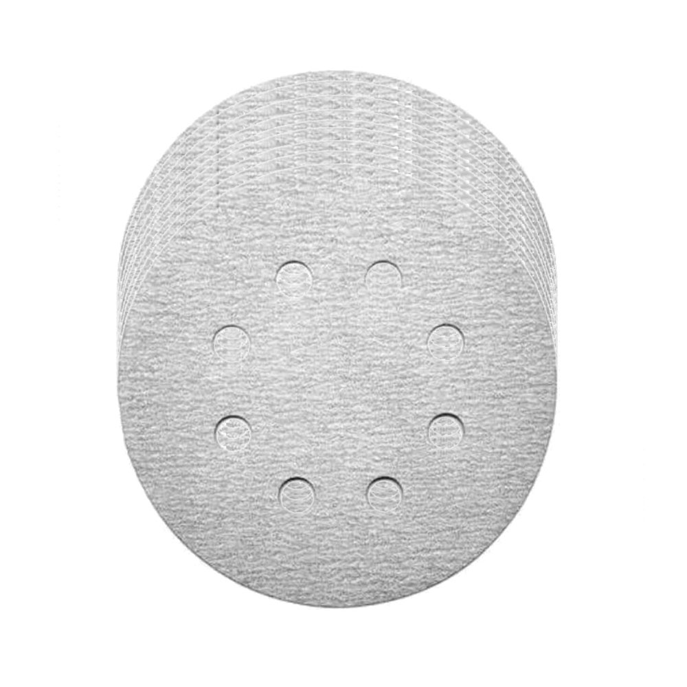 Kit Base Disco de Lixa com 10 Disco de Lixa Branco 150mm Grão 100