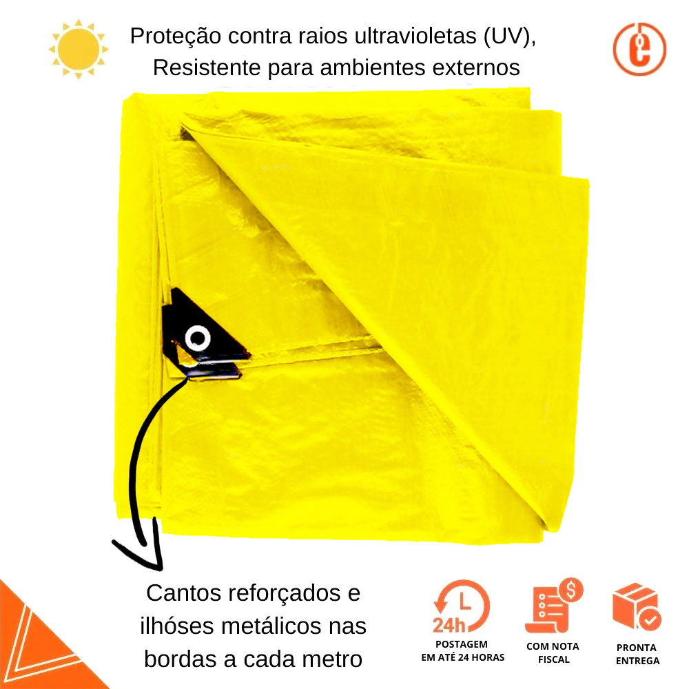 Lona 3x2m Impermeável Proteção UV Piscina Amarela Starfer