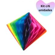 Balão Junino Origami 20cm Kit c/6 unid
