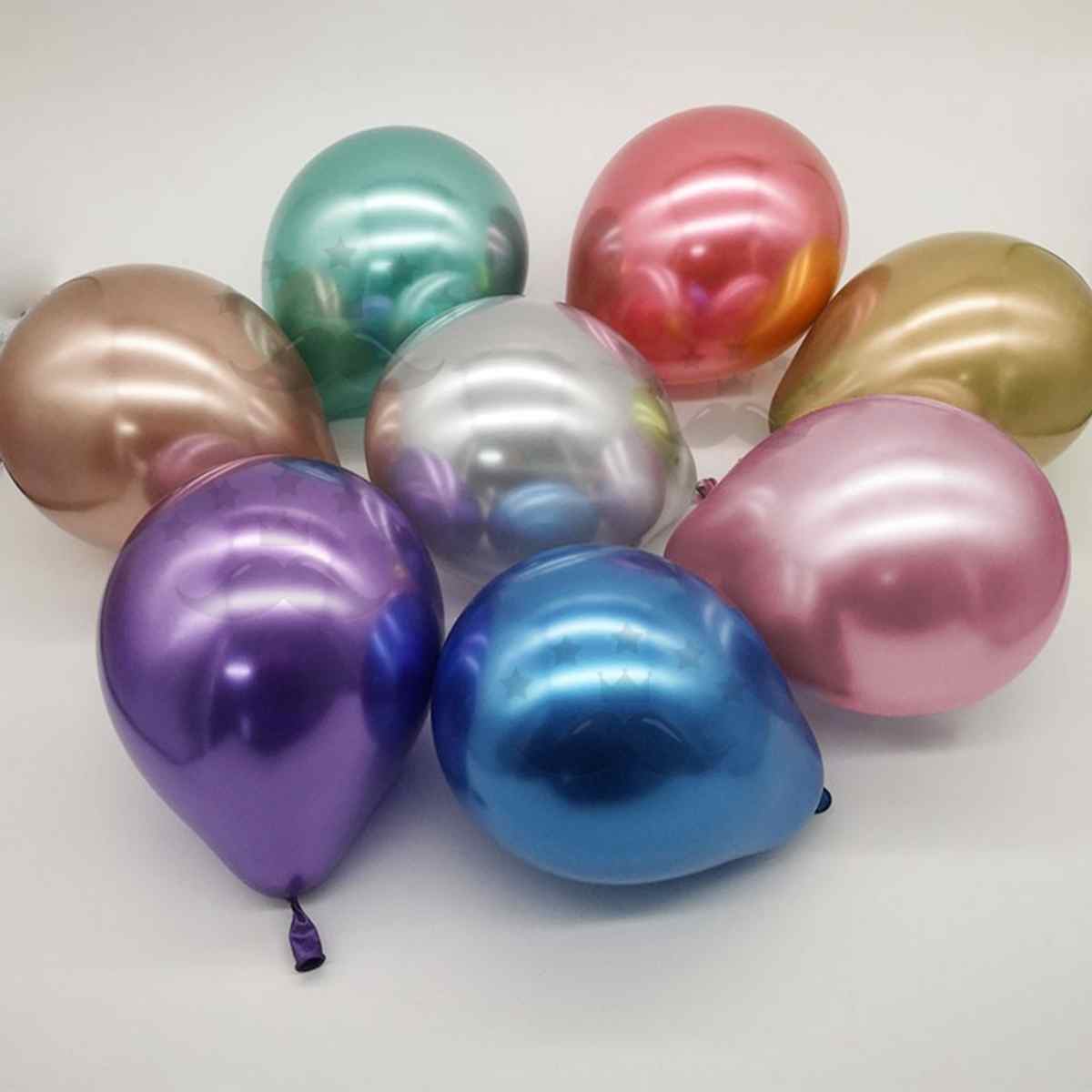 Balão Bexiga Metalizado 9 Polegadas Varias Cores 25 Unid -nf