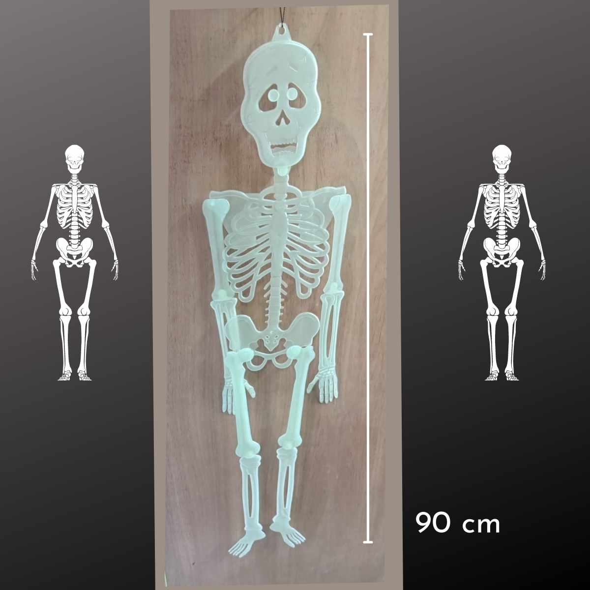 Enfeite Decorativo Esqueleto Neon 90cm