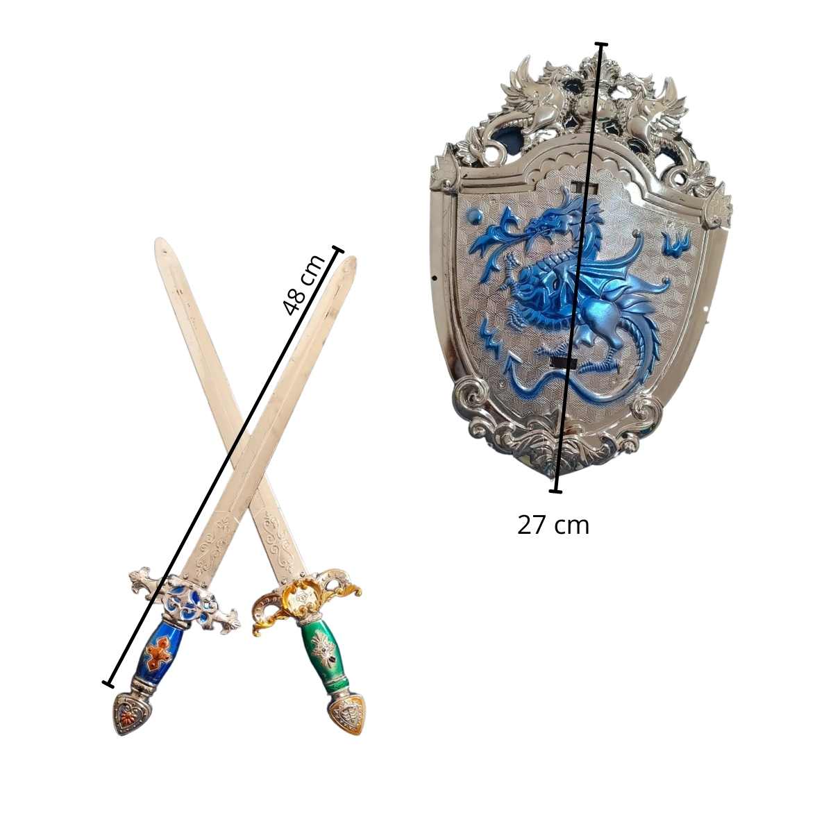 Kit Medieval - Espada e Escudo com Inmetro