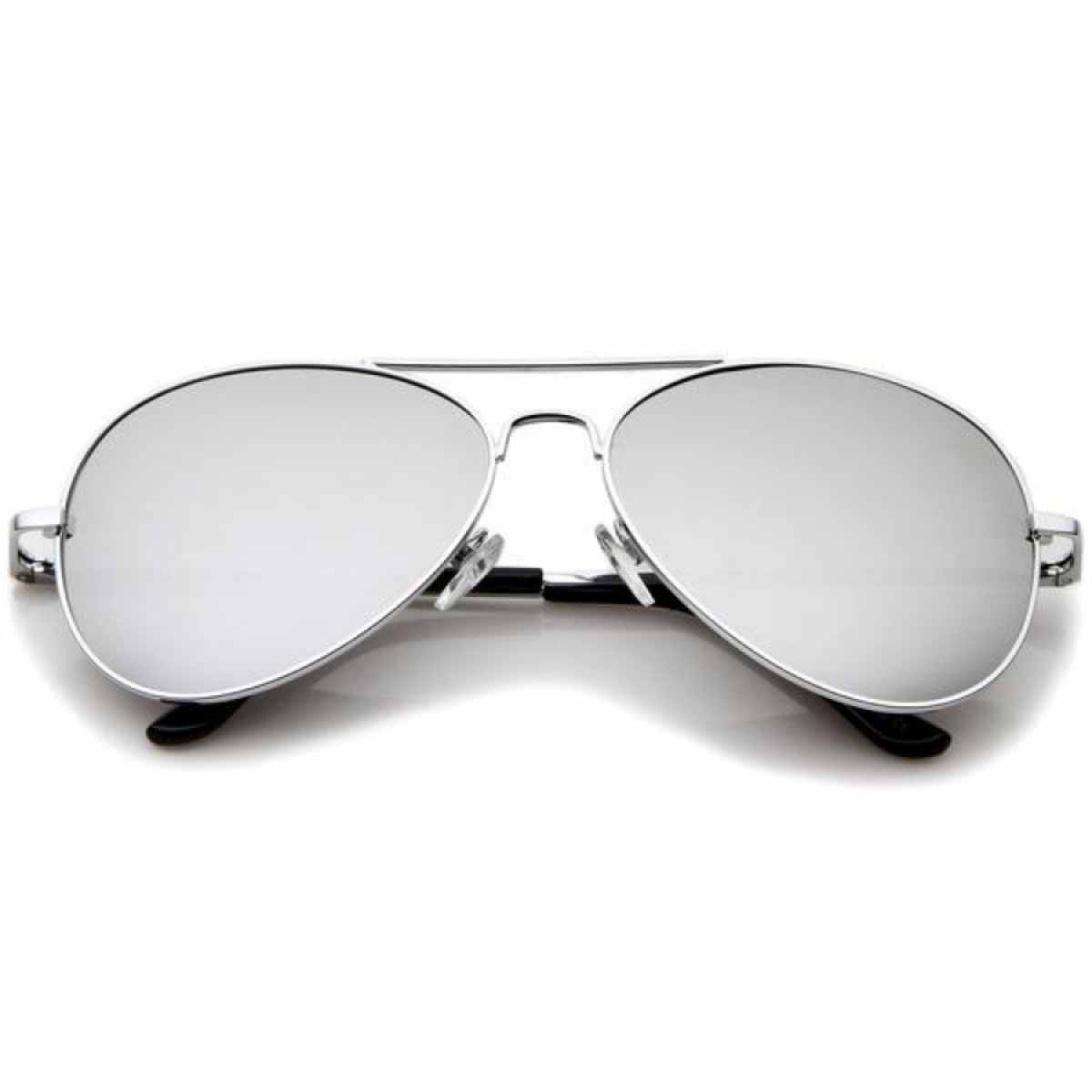 Óculos Policial Espelhado Prata