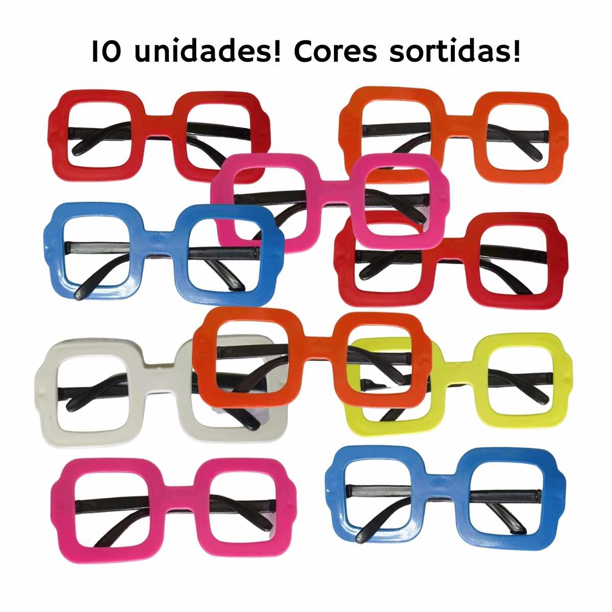 Óculos Quadrado sem Lente c/10