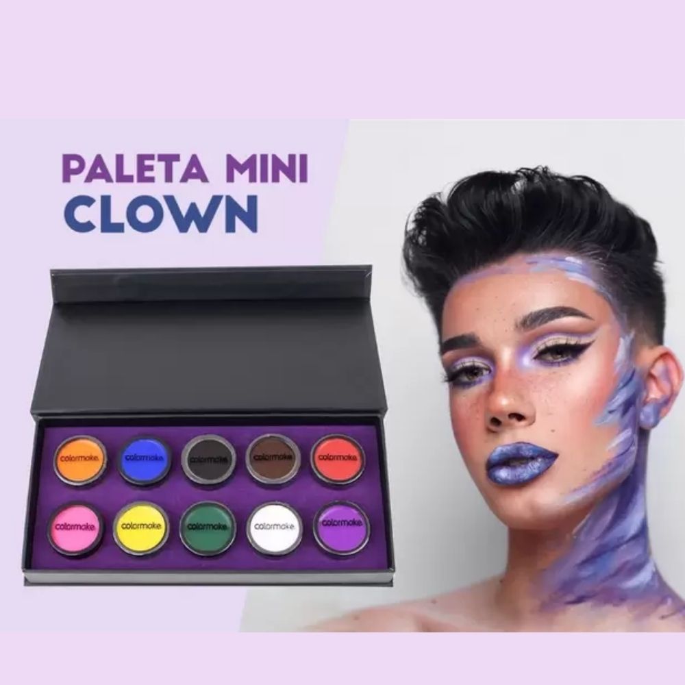 Paleta Mini Clown com 10 Cores Makeup ColorMake 8g