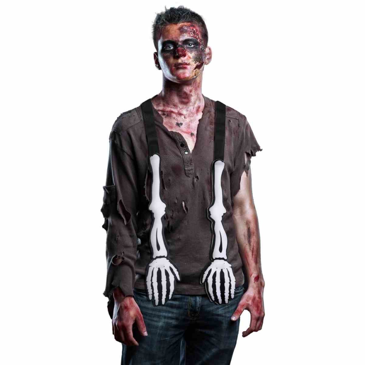Suspensório Halloween Braços Esqueleto