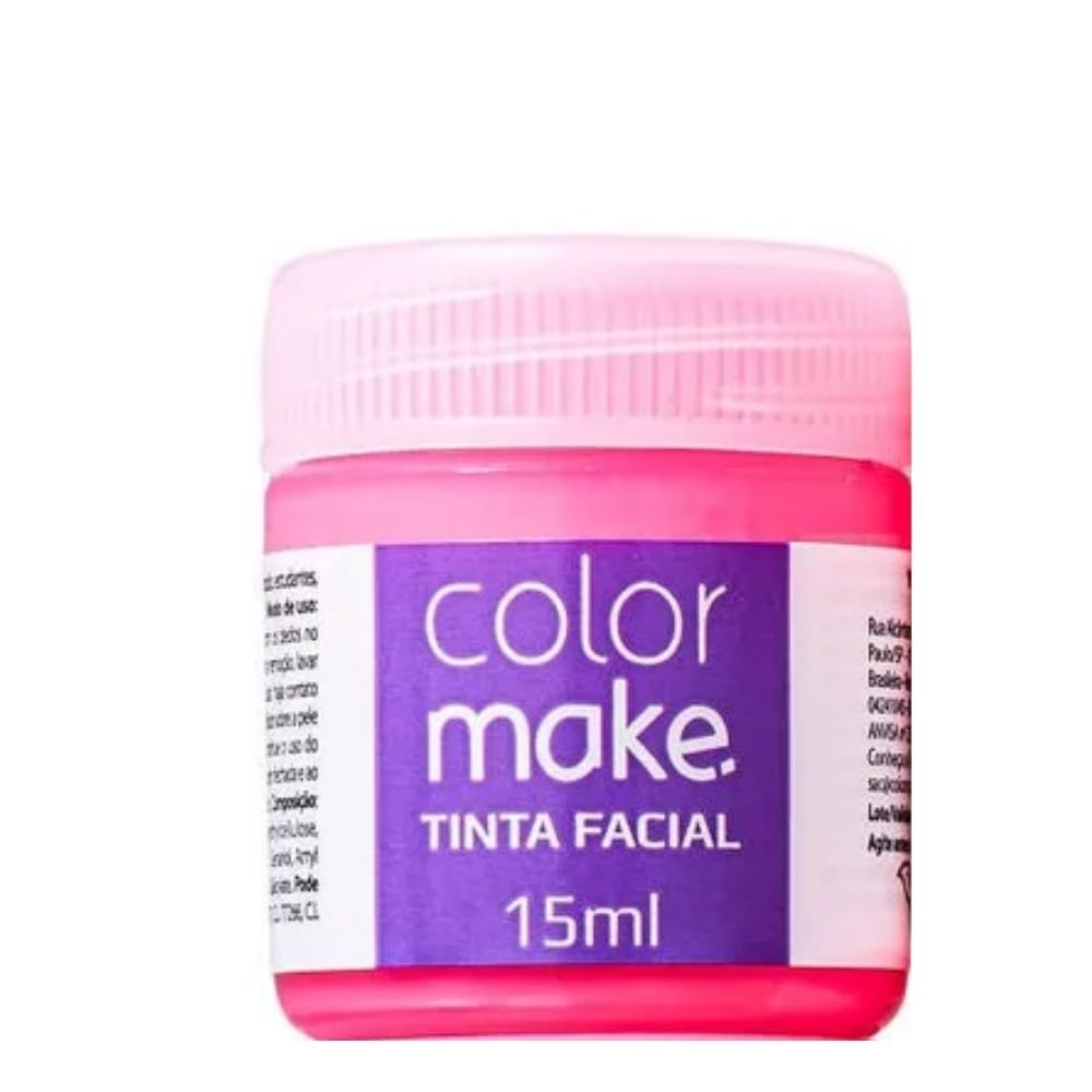 Tinta Facial Liquida 15 ml c/ 10 Cores Variadas