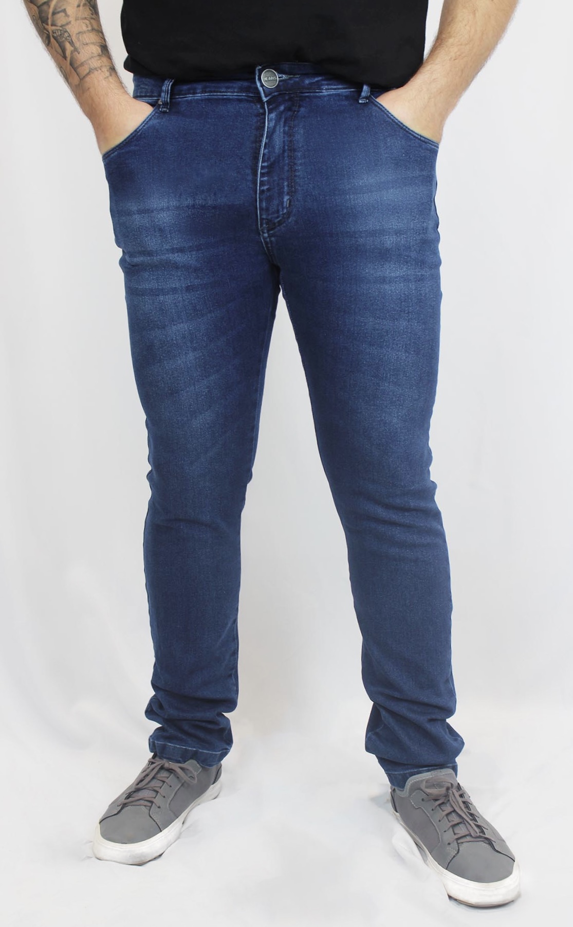 Calça Jeans Slim com Elastano Estonada Garcez Masculina - Azul