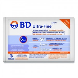 Seringa para Insulina, Ultra Fine (PCT com 10UNI) - BD