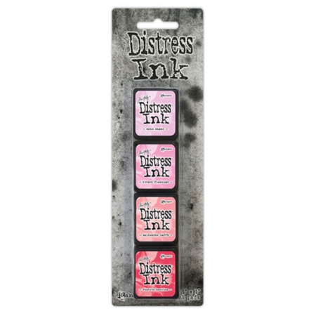 Mini Carimbeira Distress Ink - Kit com 4 Rosa Pink