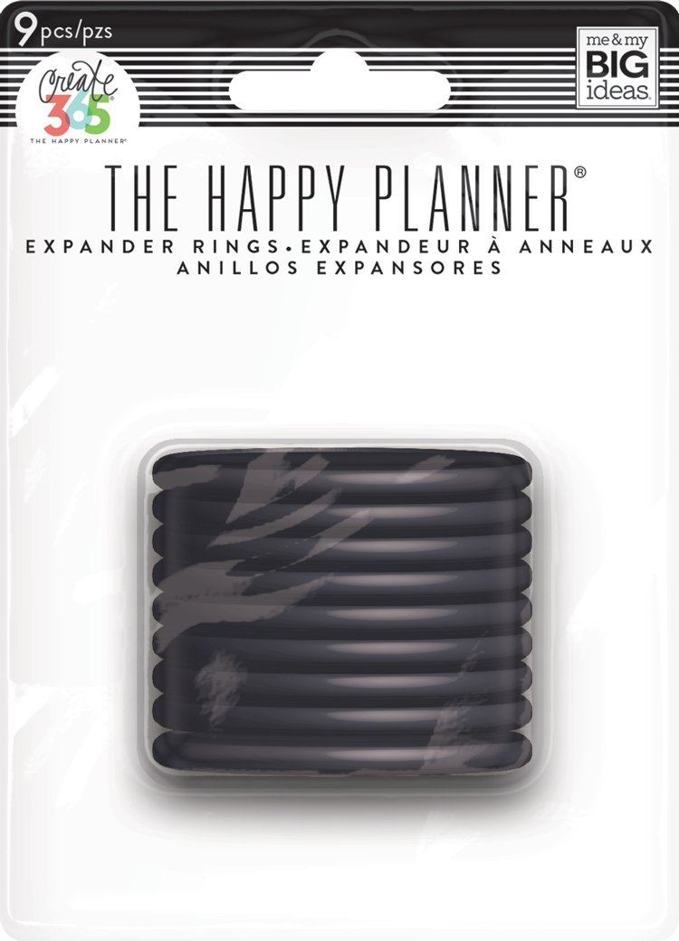 Discos Grande Preto - Expander The Happy Planner - 9 unidades