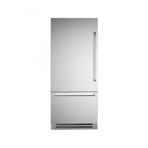 Refrigerador Bottom Bertazzoni com freezer Master abertura para esquerda 90 cm 596 litros inox 220v