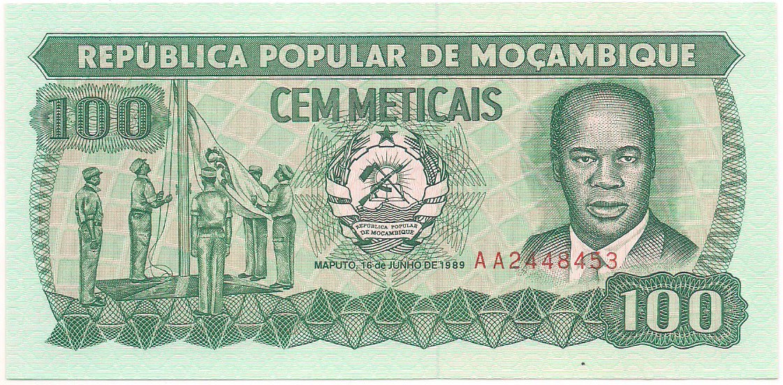 Moçambique - 100 Meticais FE 1989