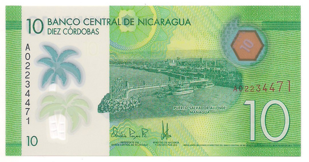 Nicarágua - 10 Córdobas FE 2014