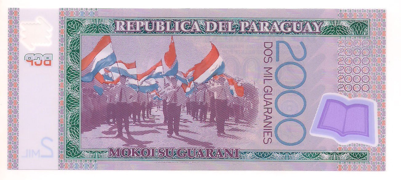 Paraguai - 2000 Guaranies FE  Polímero 2011