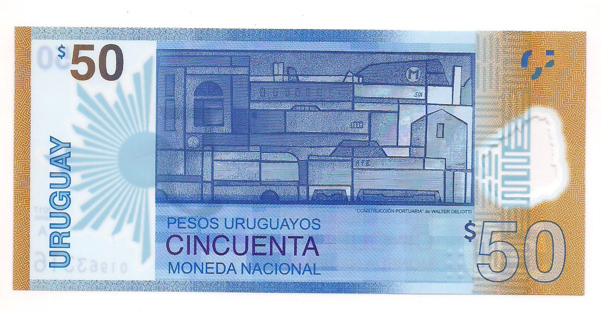 Uruguai - 50 Pesos Uruguaios FE 2017 Polímero