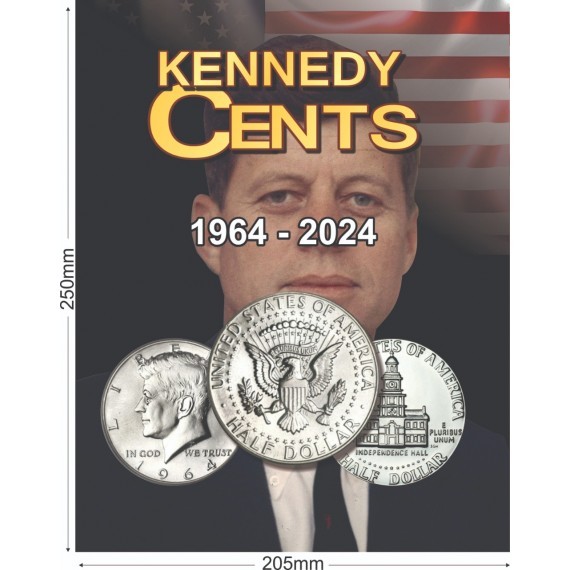 Álbum EUA 0,50 Cents Dollar 1964 a 2024