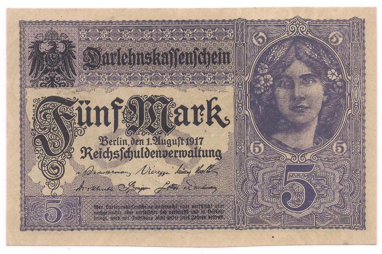 Alemanha - 5 Mark 1917