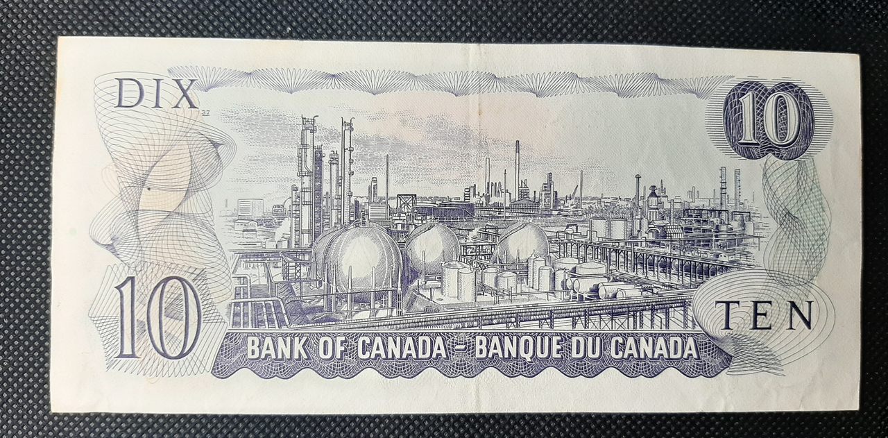 Cédula de 10 Dollars ano de 1971.