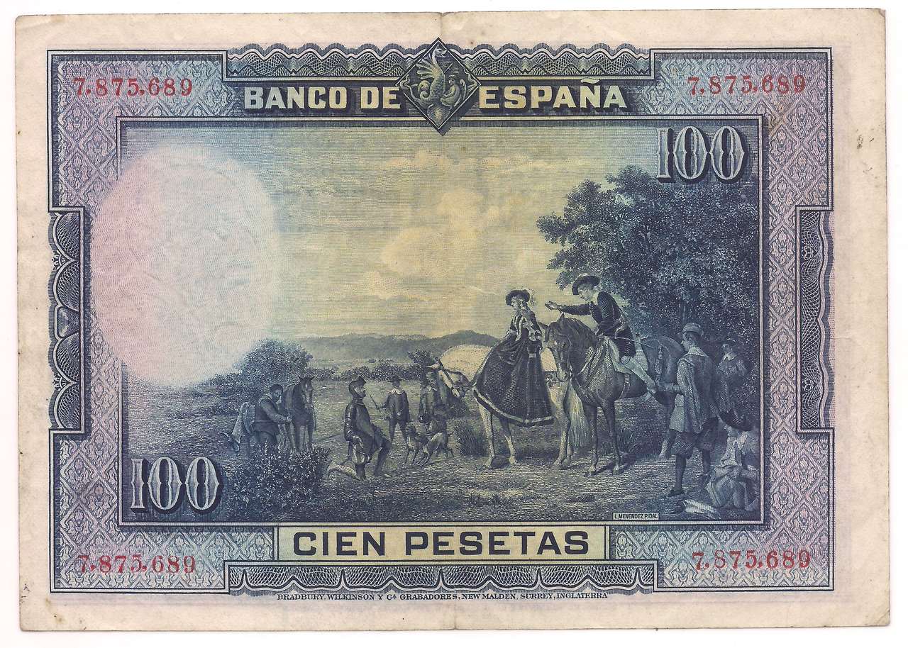 Espanha - 100 Pesetas (Cervantes) - 1928