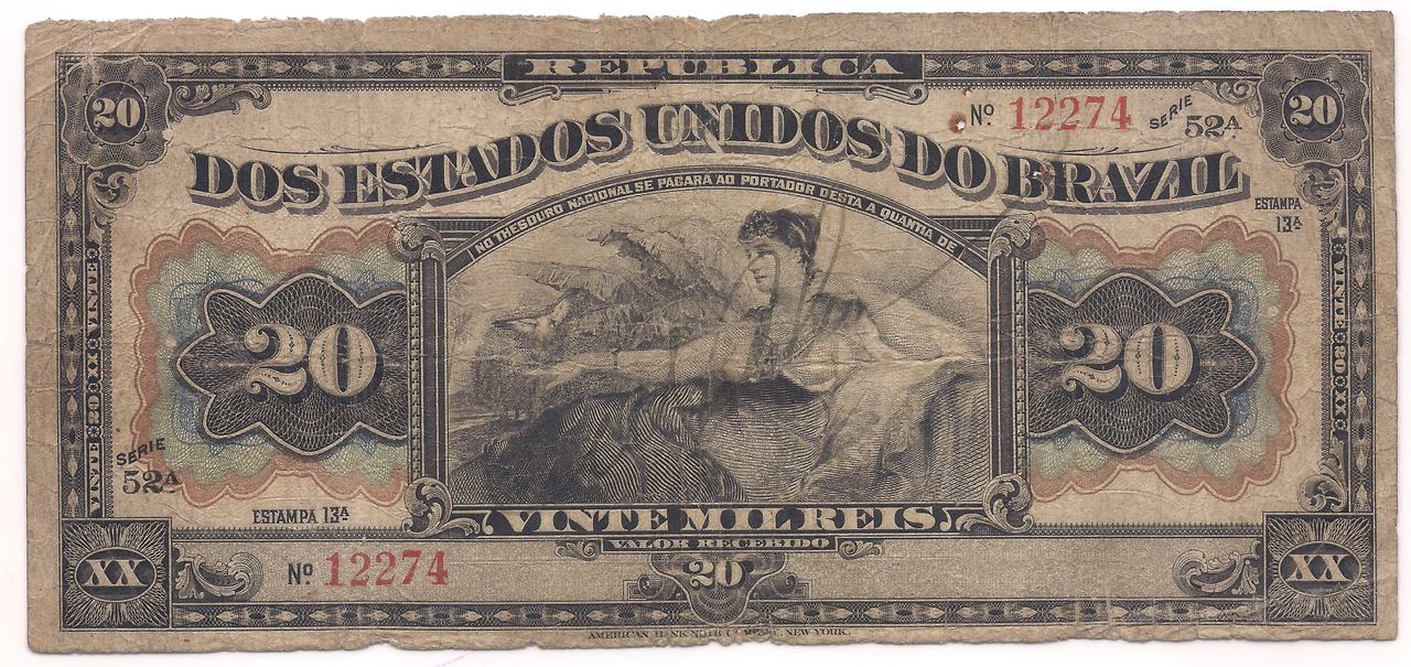 R-116 - 20 Mil Réis (20.000) 1911 