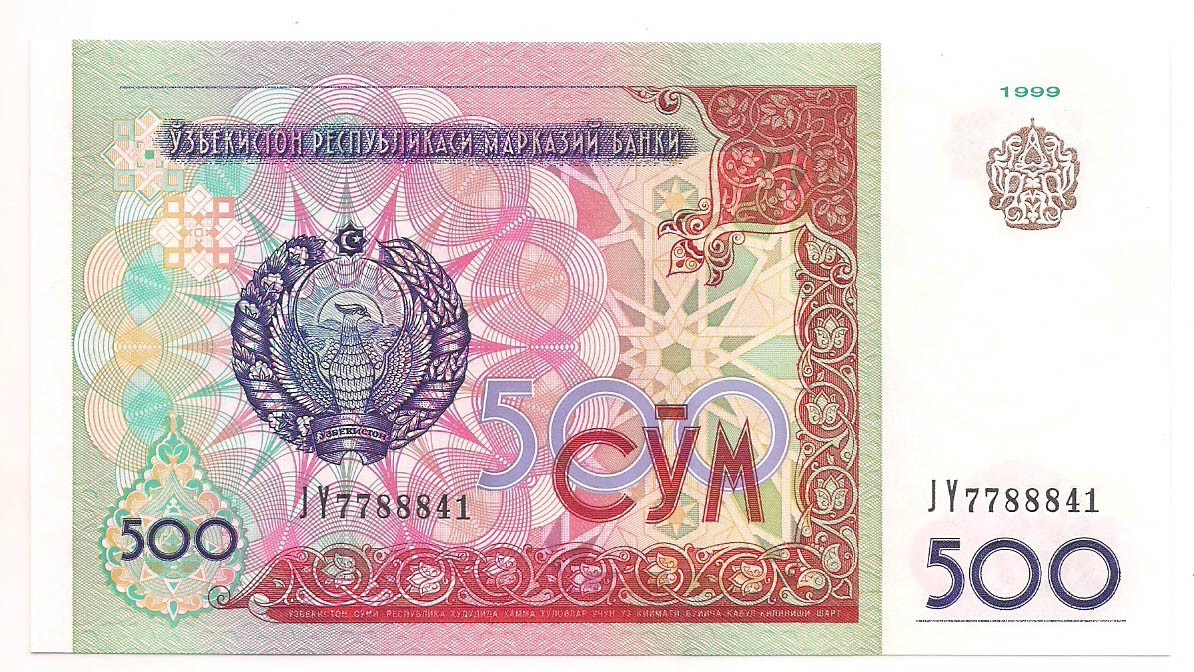 Uzbequistão 500 som 1999