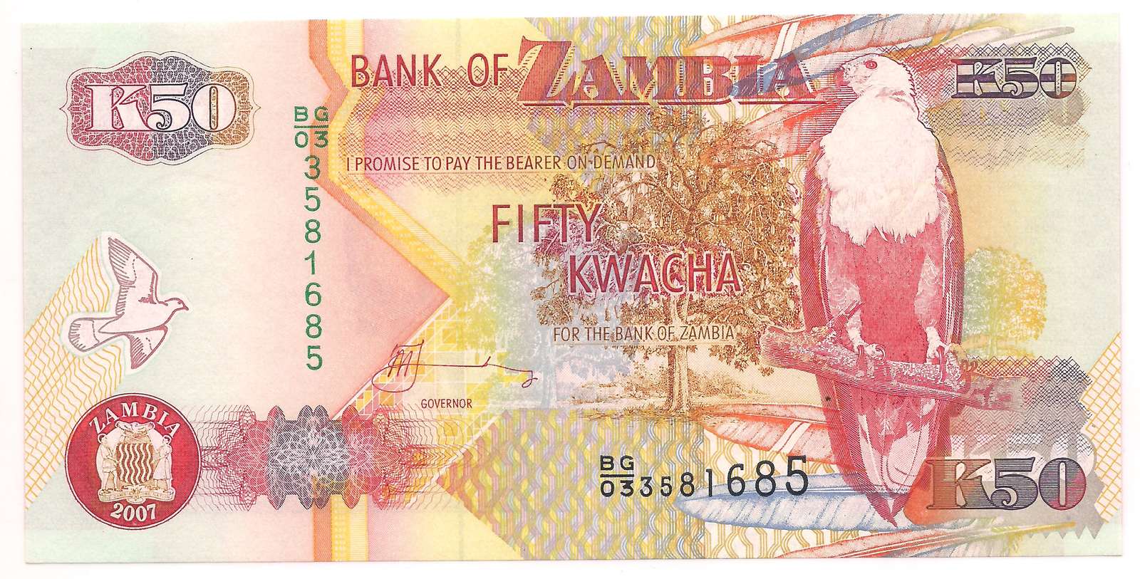Zâmbia 50 Kwacha 2007 - FE