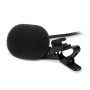 Microfone de Lapela Sharkoon SM1 - Cabo 2,5m - Conector P2 - com Filtro Destacável e Clip para Fixação
