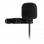 Microfone de Lapela Sharkoon SM1 - Cabo 2,5m - Conector P2 - com Filtro Destacável e Clip para Fixação