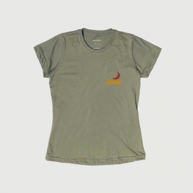 Camiseta Fem. JEEP Basic - Mountain Night - Verde Militar