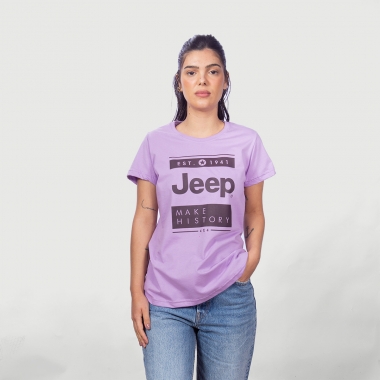 Camiseta Fem. JEEP Block - Lilás