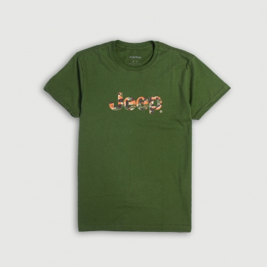 Camiseta JEEP - Clássica Camuflada - Verde Militar