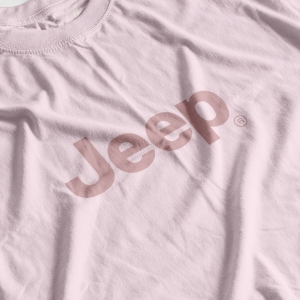 Camiseta Fem. JEEP Basic - Logo - Rosa Claro