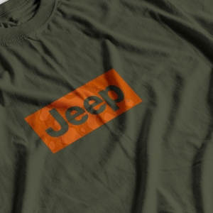 Camiseta Fem. JEEP Basic - Square Camo - Verde Militar
