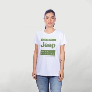 Camiseta Fem. JEEP - Block - Branca