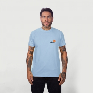 Camiseta JEEP Basic - Mountain Day - Azul Claro