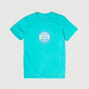 Camiseta JEEP Round - Azul Turqueza