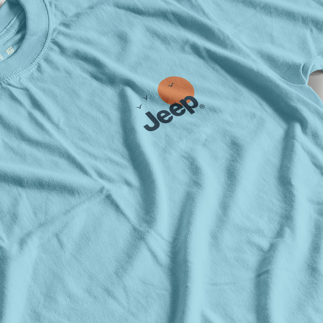 Camiseta Fem. JEEP Basic - Mountain Day - Azul Claro