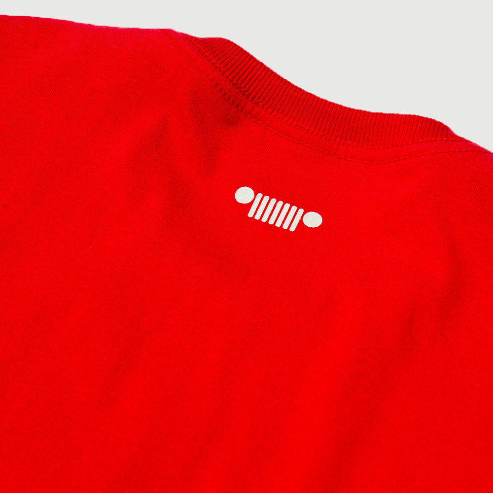 Camiseta Fem. JEEP Clássica Camuflada - Vermelha
