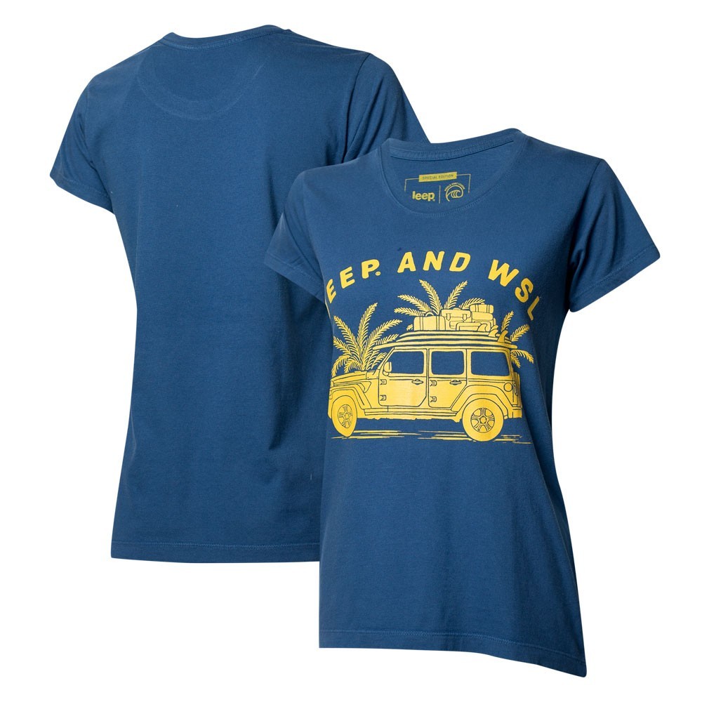 Camiseta Fem. JEEP I WSL Beach Wrangler - Azul Marinho