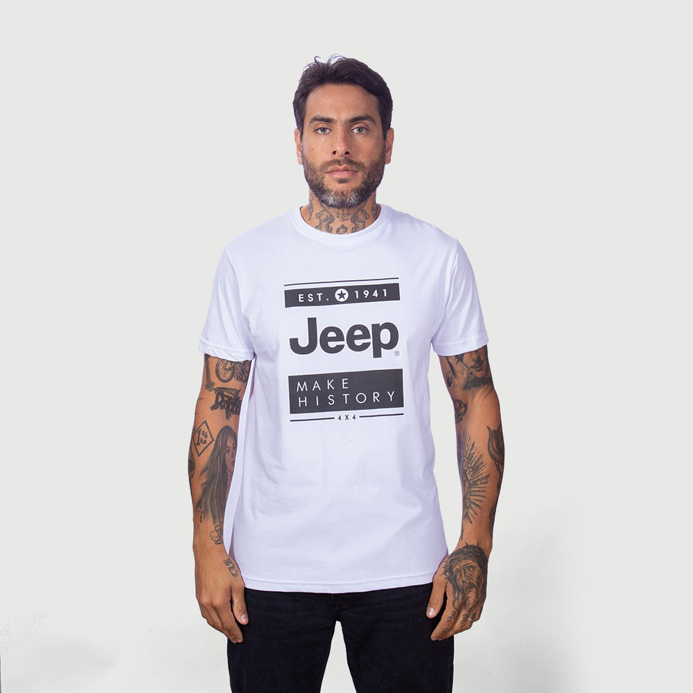 Camiseta JEEP Block - Branca