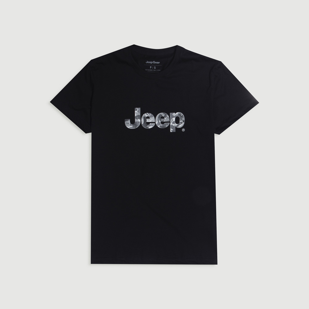 Camiseta JEEP - Clássica Camuflada - Preta