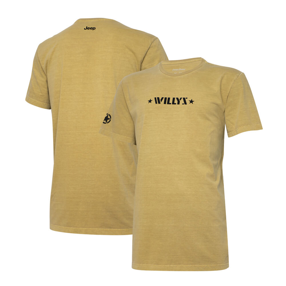 Camiseta Super Premium JEEP Willys Estonada - Areia