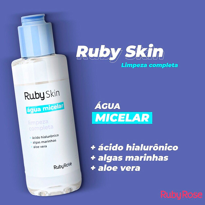 Ruby Rose Linha Ruby Skin Água Micelar Limpeza Completa