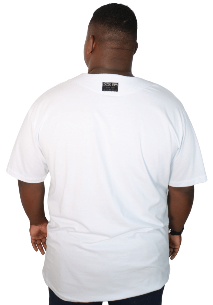 Camiseta Plus Size Bata Branca Masculina Elegante Algodão