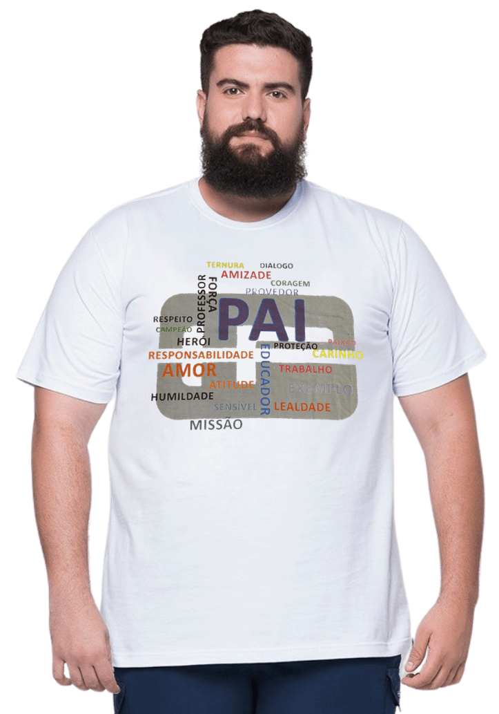 Camiseta Super Pai Plus Size - Promoção