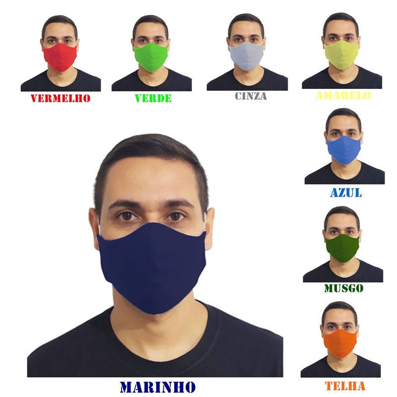 Kit 150 Máscaras Tradicionais 100% Algodão
