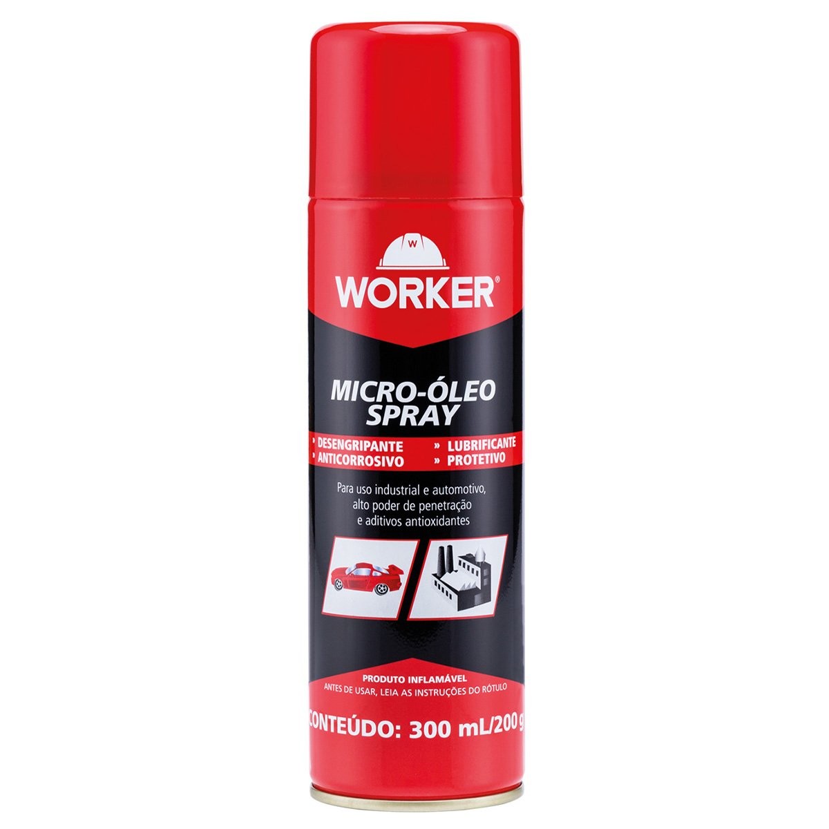 Micro Óleo Spray Lubrificante e Desengripante Worker