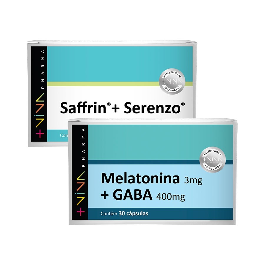 COMBO | Saffrin® + Serenzo® 280mg + Melatonina 3mg + GABA 400mg