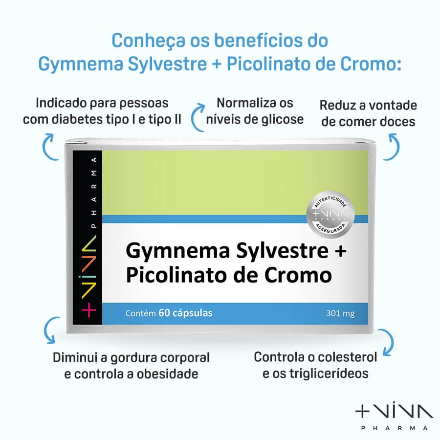 Gymnema Sylvestre + Picolinato de Cromo 301mg